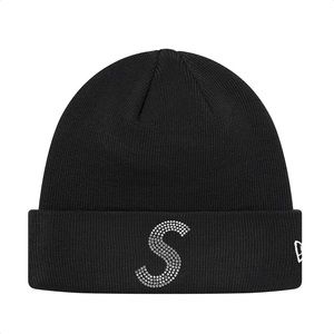 Supreme New Era S logo Swarovski beanie